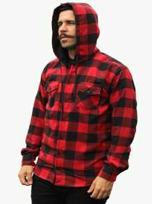 Men Coats - Red - View 4