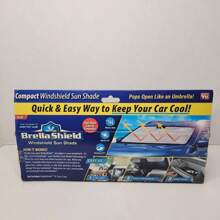 Ontel Brella Shield Parasol para parabrisas de coche, 31 x 57 pulgadas, punta negra grande