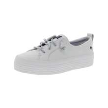 SPERRY  Vibe Womens Leather Memory Foam Sneakers - White - View 1