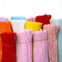 200pcs Glitter Seven Colors Pipe Cleaner, Sparkling Glitter Chenille Stems - Vibrant Colors, Perfect For DIY Arts & Crafts