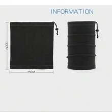 男女均適用的毛絨多功能3合1冬季頸部保暖柔軟口罩圍巾，適用於寒冷天氣，滑雪，騎行，戶外活動 - A - 查看 2