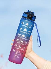 1pc 1000ml New Summer Large Capacity Sports Water Bottle, Plastic, Shockproof, Outdoor Portable Space Cup, Student Fitness Water Bottle