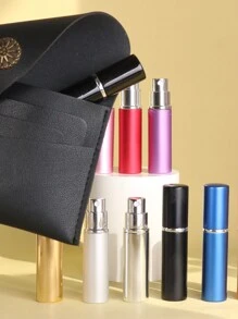 1pc/7pcs 5ml Refillable Perfume Bottle With Spray, Portable Travel Size Atomizer Cosmetic Container, Leak Proof Fragrance Pump, Mini Sized For Easy Carry And Storage