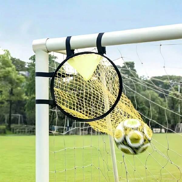 1 Stück Fußballzielnetz, Fußball-Trainings-Schusszielverbesserung Netz, Fußballnetz, faltbares Netz, Fußballtor-Netz