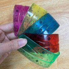 Alinh 5入組彩色可彎曲尺，彈性尺，學生畫圖測量工具，隨機顏色發貨 - 彩色 - 查看 9