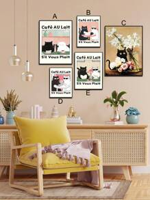 1 tấm áp phích vải có khung in, nghệ thuật cổ điển, áp phích tranh sơn dầu nghệ thuật mèo dễ thương, món quà lý tưởng cho phòng ngủ, phòng khách, phòng ăn, nhà bếp, phòng học, phòng tắm, hành lang, ký túc xá, nghệ thuật treo tường, trang trí nhà cửa, trang trí phòng, trang trí tường, Tranh Canvas - Nhiều màu - Xem 9