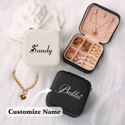 Bolsa de cosméticos personalizada com nome | Bolsa de beleza | Bolsa de maquiagem | Presente de dia das mães | Presente de aniversário para a mãe | Presente personalizado para ela, elegante, colorido, vintage, simples, unissex, casual, fofos, personalizado, único, presentes ideais para ele, presentes ideais para ela, namorado, namorada, pai, mãe, família, amigos, para aniversários, para aniversários, para formatura, para baile de formatura, para festa, joias de aço inoxidável