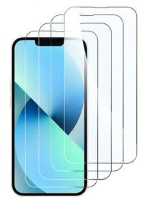 4 片防刮钢化膜适用于 6/7/8/XR/X/XS/11/12/13/14/15/15Pro/15 Plus/15 Pro Max/16/16 Plus/16 Pro/16 Pro Max/Plus/Mini 生日、家人、朋友礼物钢化玻璃、手机屏幕保护膜、手机配件防水防震防摔防摔防指纹全覆盖 - 無色 - 查看 20