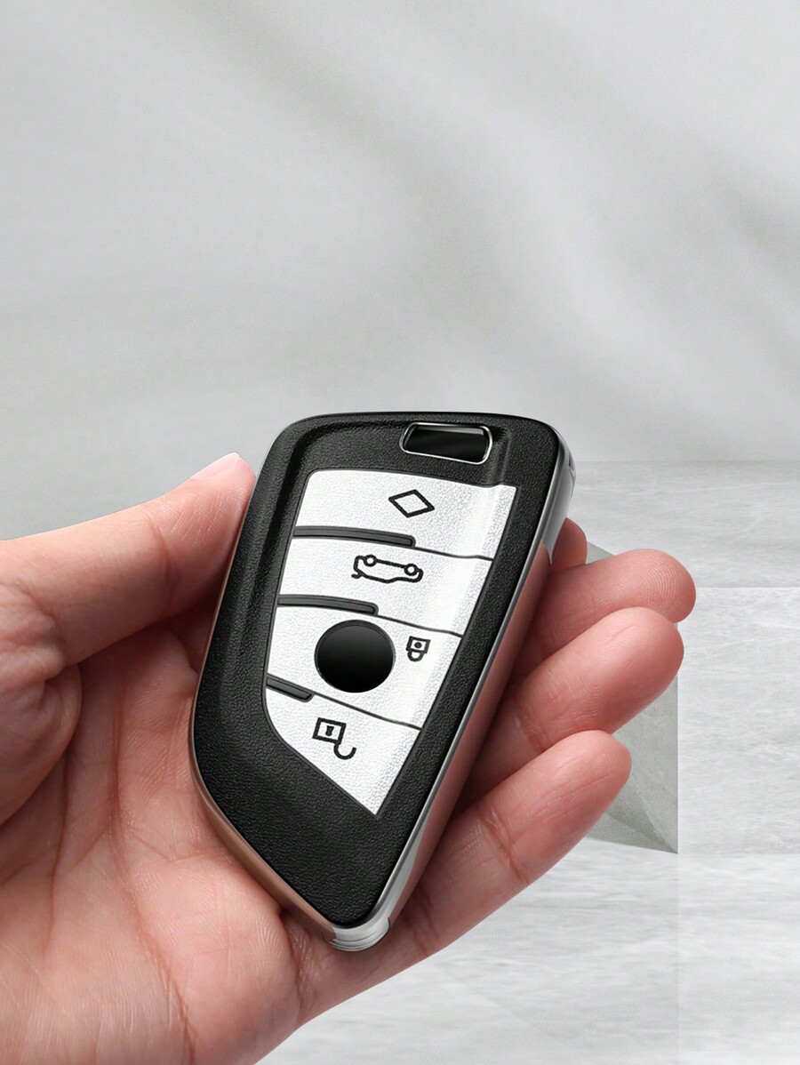 AutoschlüsselSchutzhülle für BMWSerie, aus robustem TPUMaterial gefertigt, mit LederTextur