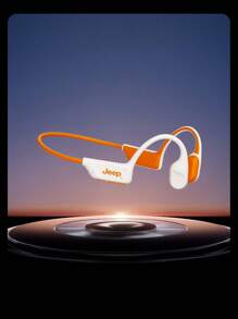 Jeep JP EC006  Bone Conduction Earphones Neck Hanging Headphones Hifi Ear-Hook Wireless Headset With Mic Earbud - Orange - View 5