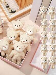 5 件泰迪熊毛绒娃娃 DIY 钥匙扣包包吊坠，适合情人节、毕业派对、生日礼盒、婚礼派对装饰、生日派对 DIY 装饰、包包钥匙扣装饰、圣诞节、儿童派对礼品、儿童礼物、熊泰迪 - 彩色 - 查看 9