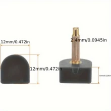 1對黑色U型高跟鞋跟部替換蓋，鞋跟修補蓋，防滑鞋底配件，耐磨且靜音高跟釘，牛皮高跟釘，適用於女性高跟鞋 - 黑色 - 查看 2