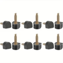 1對黑色U型高跟鞋跟部替換蓋，鞋跟修補蓋，防滑鞋底配件，耐磨且靜音高跟釘，牛皮高跟釘，適用於女性高跟鞋 - 黑色 - 查看 4