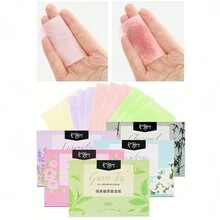 100 Pcs Oil Blotting Sheets Bamboo Charcoal Green Tea Lavender Blotting Paper For Face Matte Oil Absorbing Tissues Makeup Friendly Long Lasting Shine Control Facial Film Plant Essence Portable Refreshing Great Absorbent For Oily Skin Care Men & Women - Multicolor - View 1