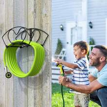 Hose Holder Wall Mount, Heavy Duty Garden Hose Holder, Solid Metal Hose Hanger Holds Up To 150ft, Decorative Water Hose Holder For Outside Yard, Garden Hose Storage Hose Reel, Black - Black - View 6