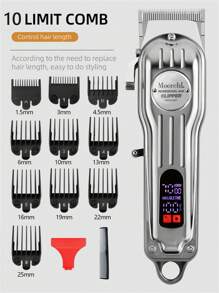 D4 Hair Clippers For Men Professional - Cordless&Corded Barber Clippers For Hair Cutting & Grooming, Rechargeable Beard Trimmer Hair Clippers Professional Cordless For Men, Barber Clippers For Hair Cutting Kit, Wireless LCD Display Hair Trimmers Set