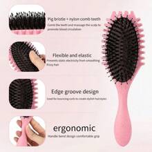 1入捲髮定義刷，捲髮刷，2024最佳捲髮定義造型刷，減少扯髮和卷曲分離，梳通、塑造和定義捲髮，適用於女士和男士的造型工具