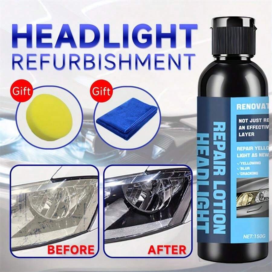 150g Headlamp Restoration Refurbishment Liquid Tool Kit, Car Headlight