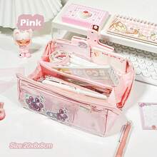 10層棱晶鉛筆盒，日式風格大容量分類文具盒，學生筆套 - 多色 - 查看 8