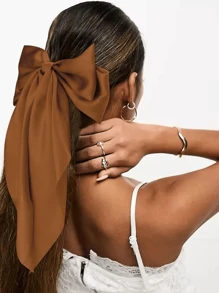 15个随机颜色女士大蝴蝶结发夹，法式复古时尚优雅丝绸蝴蝶结，法式复古蝴蝶结发饰，性价比高的礼物，快速发货，非常适合派对、发夹、爪夹、学生用品、头部饰品、发卡 - 彩色 - 查看 4