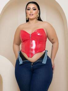 Plus Size Jeans - Rửa tối - Xem 3