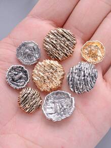 10 Peças Botões Redondos de Metal Estilo Antigo com Listras Assimétricas, Bom para Projetos DIY em Suéteres, Casacos, Jaquetas Corta-vento, Jaquetas Casuais, Sapatos, Chapéus, Caixas de Presente e Malas