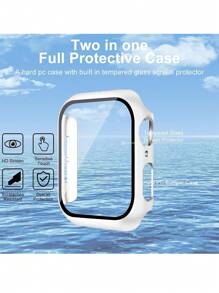 1PC Hard PC Case With Tempered Glass Screen Protector Compatible With Apple Watch Case 40mm41mm42mm44mm45mm46mm49mm,Drop-Proof, Scratch-Resistant, Stylish, Casual, And Sporty Watch Case. Compatible With Apple Watch Ultra/11/10/9/8/7/6/5/4/3/SE. Unisex Watch Case.