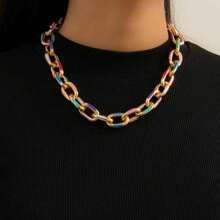2 sztuk/zestaw kolorowe artystyczne modne Choker naszyjnik bransoletka zestaw biżuterii klasyczne krzyżowe akcesoria łańcuszkowe dla kobiet prezent Party
