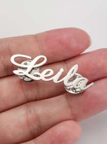 1 Broche de acero inoxidable con texto personalizado, accesorio de moda de estilo empresarial sencillo, regalo del Día del Padre para el esposo, de moda de otoño, vintage, minimalista, de dinero viejo, personalizado casual, personalizado, regalo único ideal para él, novio, papá, familia, amigos, hijo, abuelos para aniversarios, cumpleaños, uso diario, baile de graduación, San Valentín, graduación, bodas, fiestas, Día del Padre