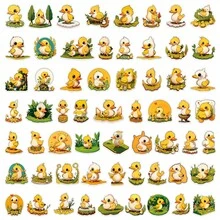60 piezas Pegatinas de graffiti de pato animado Pegatina de anime T5707 - T5707 - Ver 3
