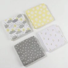4 stuks pasgeboren inbakerdekens bedrukte wolken, sterren flanel zachte wikkel handdoeken babydeken liefde valentijn