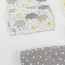 4 stuks pasgeboren inbakerdekens bedrukte wolken, sterren flanel zachte wikkel handdoeken babydeken liefde valentijn