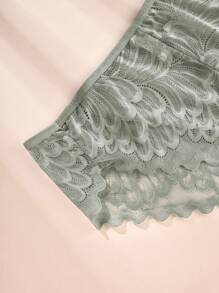 3pcs/Set Plus Size Women Sexy Lace High Waist Briefs