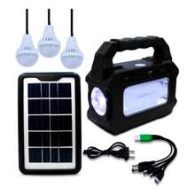 MOREKA Kit Solar Con 3 Luz Led Cargador Y Panel Solar De Acampar