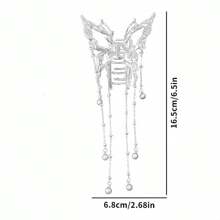 1pc Butterfly Metal Hair Clip Women's Premium Sense Half Tie Hair Clip New Chinese Fringe Small Hair Claw Hair Fascinator Tiaras Hair Clips Hair Jaw Clip Hair Clamps Hair Clutch Hair Catcher Clip, School Stuff, College Fall Winter Claw Clip Hair Accessories For Women For Vacation Outfits Woman
