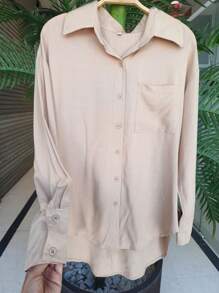 Women Blouses - Màu be - Xem 3