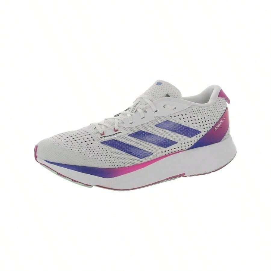 Adizero 男士健身生活方式跑步和训练鞋 - 白色/透明藍/透明紫紅色 - 查看 1