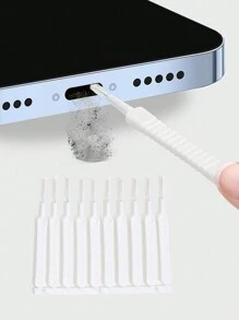 Kit di pulizia per telefoni cellulari 9 pezzi: nastro adesivo, spazzola per porto di ricarica, pulitore per foro audio, spazzola per la pulizia di fessure, panno per la pulizia, tappi antipolvere in silicone