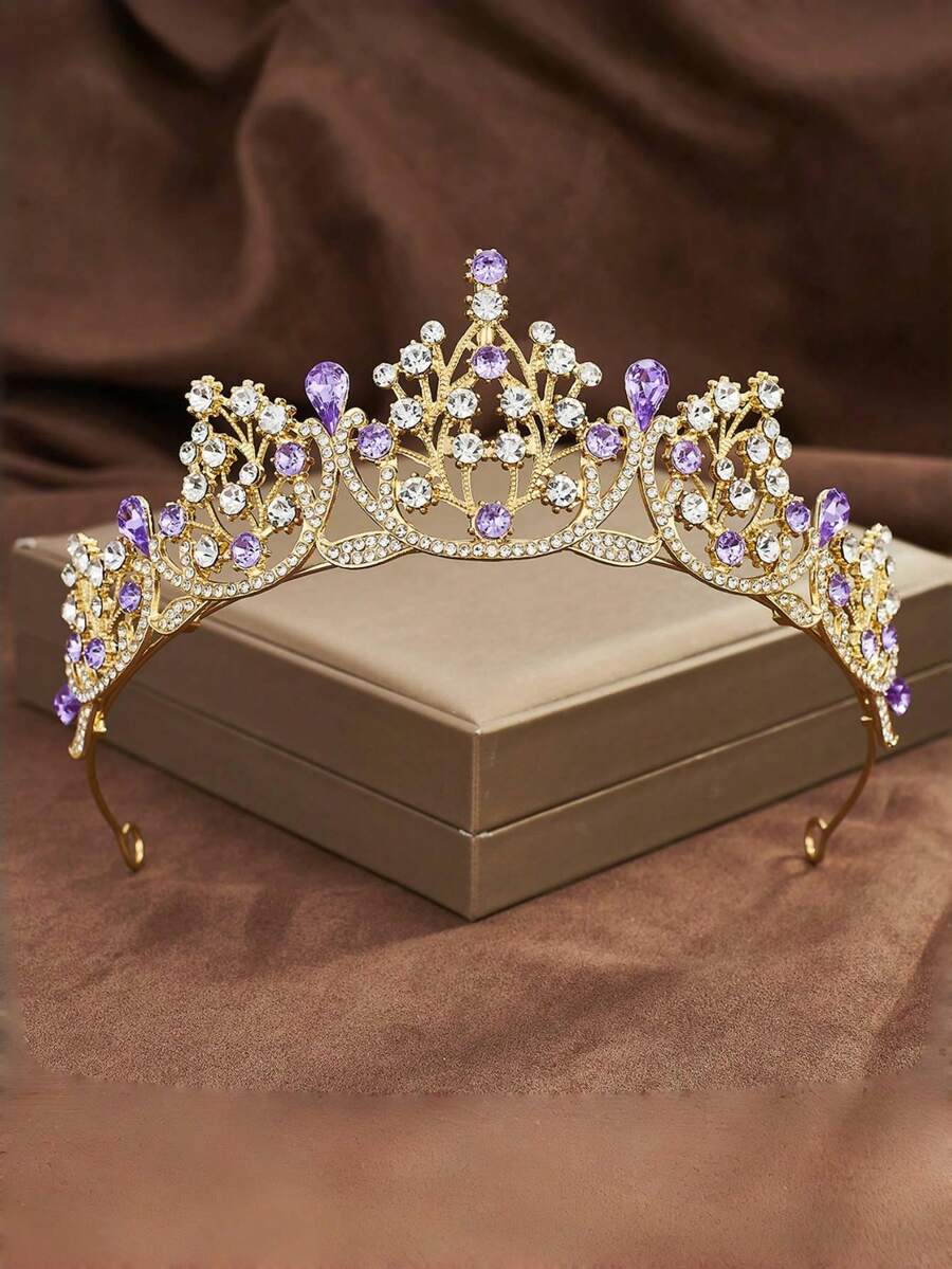 1pc Children's Hair Accessory Colorful Crown Shaped Princess Hairband For Birthday Parties And Fashion Shows - Multicolor - View 1