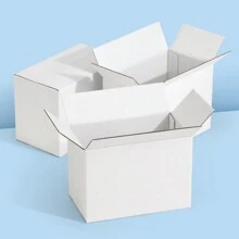 10pcs White/Pink/Black Corrugated Cardboard Postal Boxes, General Shipping Packing Cartons Back To School - White - View 9