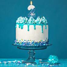 Velitas De Números De Cumpleaños Para Pastel - azul - Ver 4