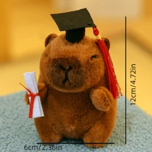 Random Color Capybara Graduate Plush Pendant, Small Gift For Graduation Season - Multicolor - View 2