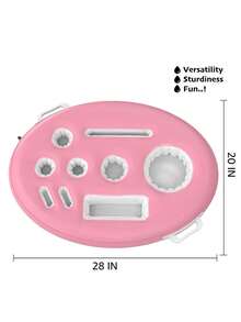 1pc Inflatable Water Cup Holder Ice Bar Drinks Tray Pool Party Cup Mat - Pink - View 4