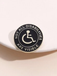 1pc Not All Disabilities Are Visible Enamel Pin Chronic Illness Disability Awareness Brooch Lapel Backpack Badge Jewelry Accessories