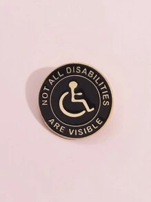 1pc Not All Disabilities Are Visible Enamel Pin Chronic Illness Disability Awareness Brooch Lapel Backpack Badge Jewelry Accessories