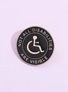 1pc Not All Disabilities Are Visible Enamel Pin Chronic Illness Disability Awareness Brooch Lapel Backpack Badge Jewelry Accessories