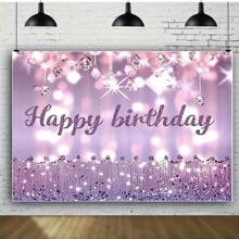1 pièce, Toile de fond de photo Joyeux anniversaire, Bannière de polyester Joyeux anniversaire, Décoration murale pour fête d'anniversaire, Décoration d'arrière-plan pour fête d'anniversaire, Fournitures de décoration pour fête d'anniversaire, Noël