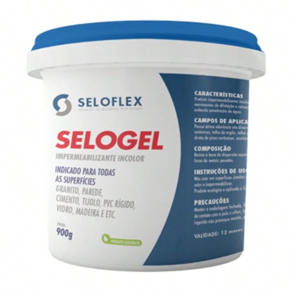 Impermeabilizante Resina Protetora Incolor Laje Telhado Piso Cimento Concreto Parede Selogel 900g Seloflex