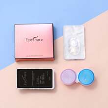 EYESHARE 1 副疯狂彩色镜片眼睛彩色美容隐形眼镜蓝绿红彩色镜片用于眼睛年度美容隐形眼镜万圣节服装角色扮演