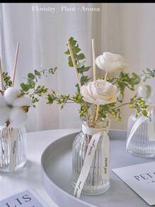 1pc Transparent Glass Sprout Vase - Flower Small Vase - Retro Style Decorative Small Vase - Country Wedding Decoration Mini Retro Vase - Family Dining Table Flower Decoration Gifts Birthday Graduation